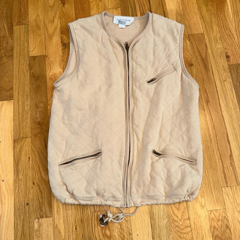ADRIENNE VITTADINI Women's Size Medium Vest Full‎ Zip Pockets Cotton Super Comfy